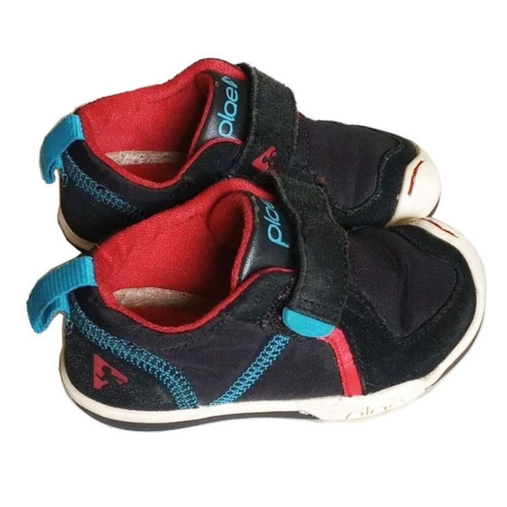 Plae Ty Suede Sneakers 6 Black Red Aqua